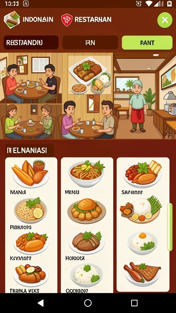 Tampilan karakter utama yang menawan.