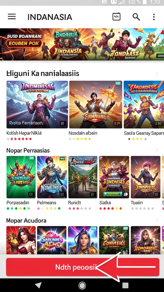 Tangkapan layar ini memperlihatkan berbagai karakter yang bisa dimainkan.