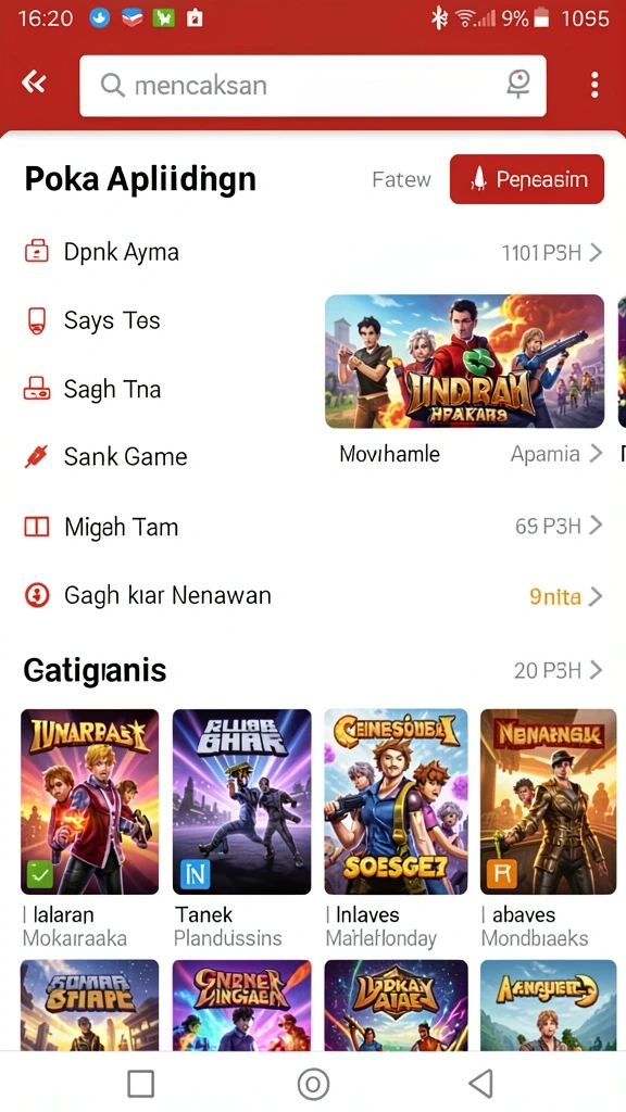 Tampilan antarmuka yang user-friendly.