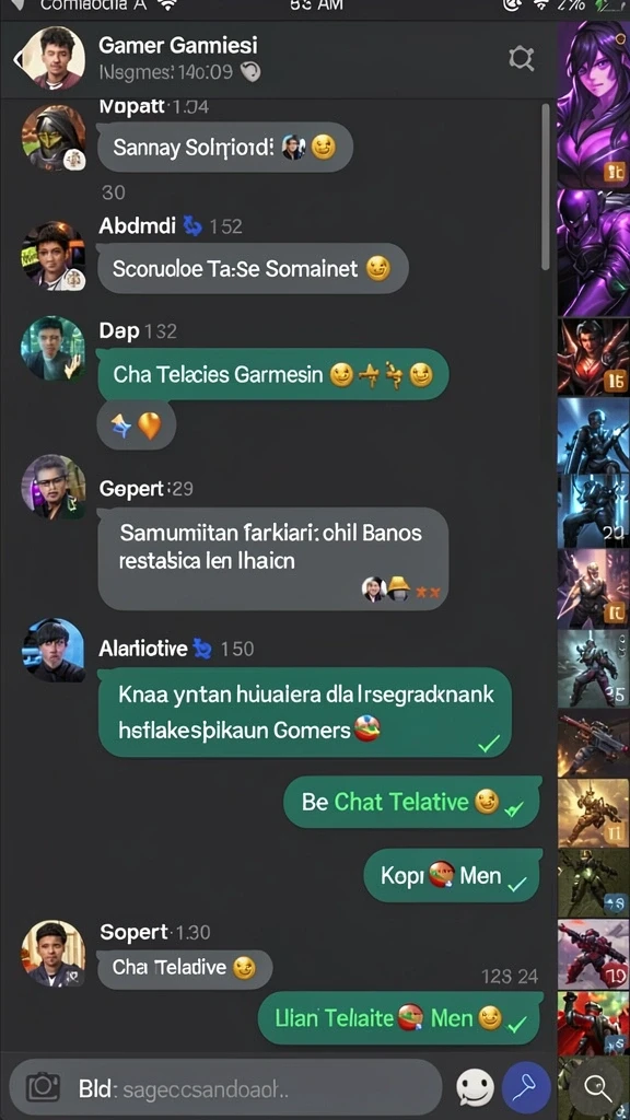 Ilustrasi karakter yang dapat dipilih dalam permainan.