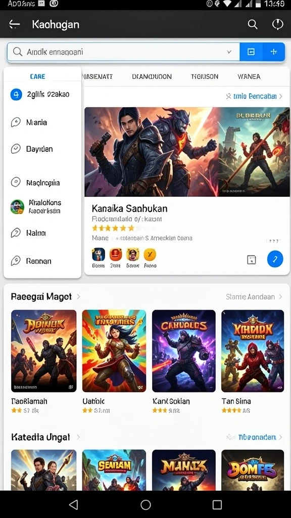Antarmuka yang mudah digunakan untuk semua pemain.