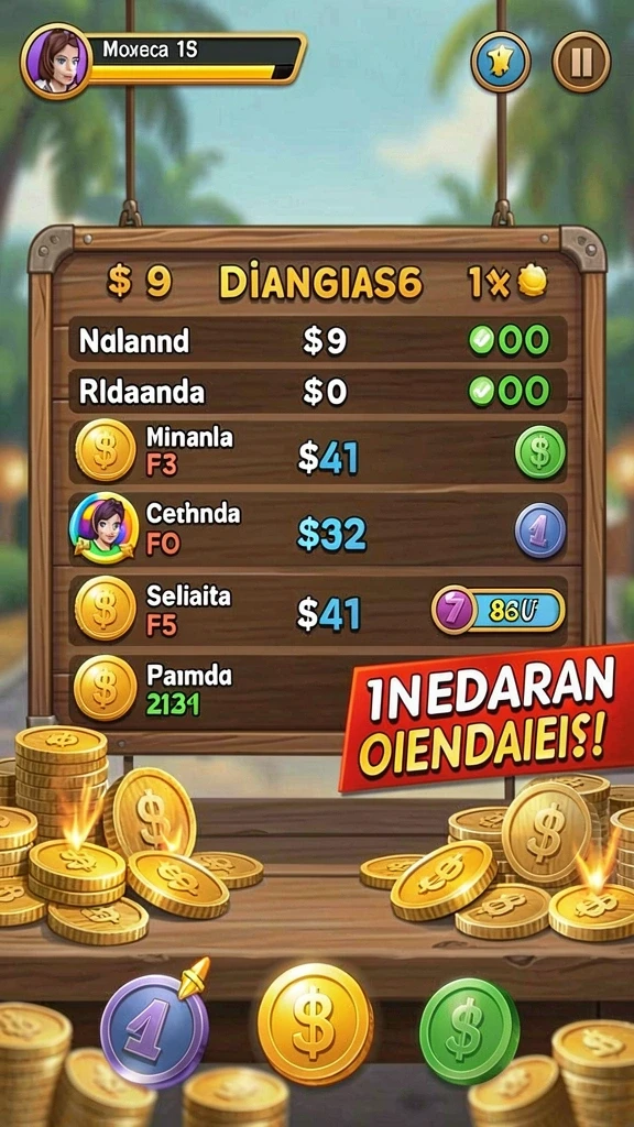 Tampilan awal permainan yang intuitif dan mudah dimengerti.