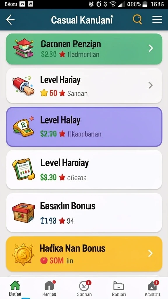Menu pembelian untuk memilih angka secara mudah.