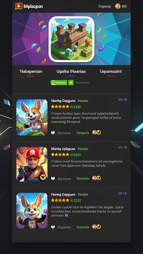 Karakter unik dengan desain kreatif.