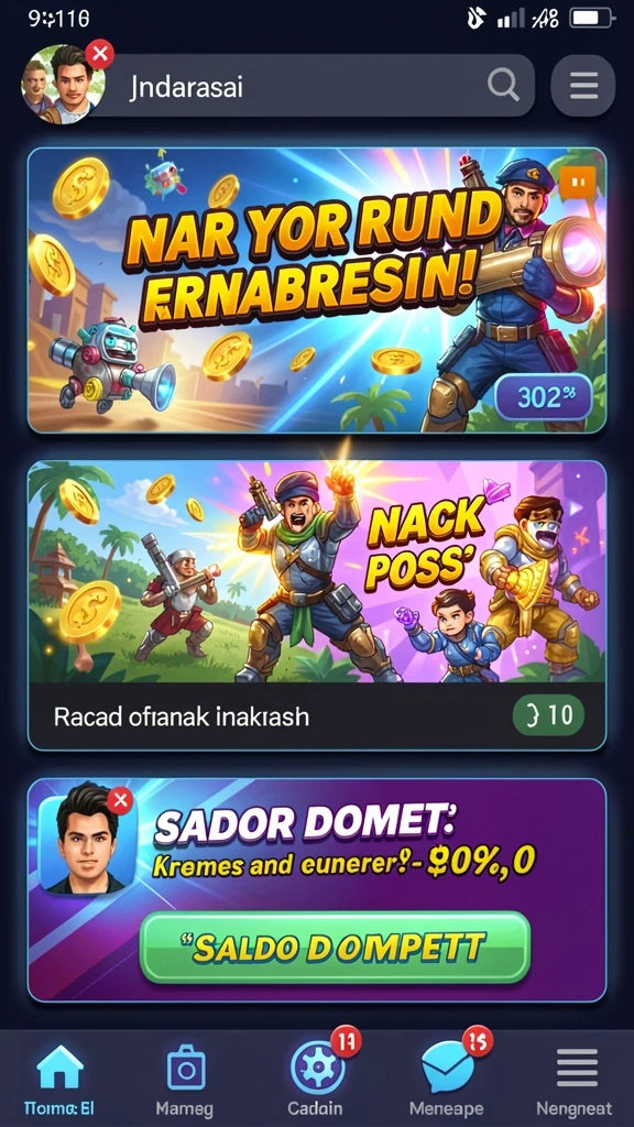 Fitur event menarik dengan hadiah menggoda.