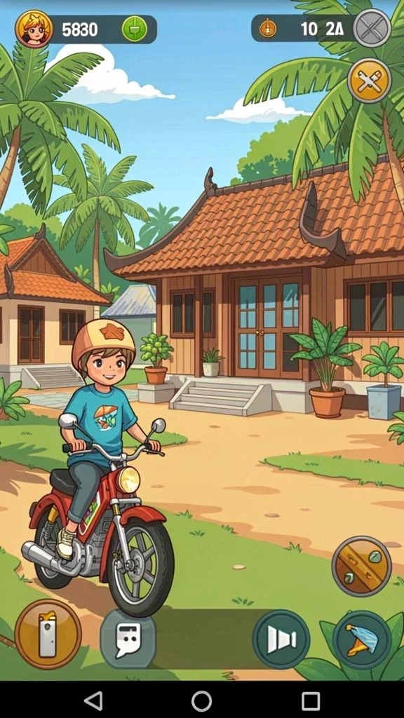 Tampilan utama aplikasi dengan berbagai pilihan game.