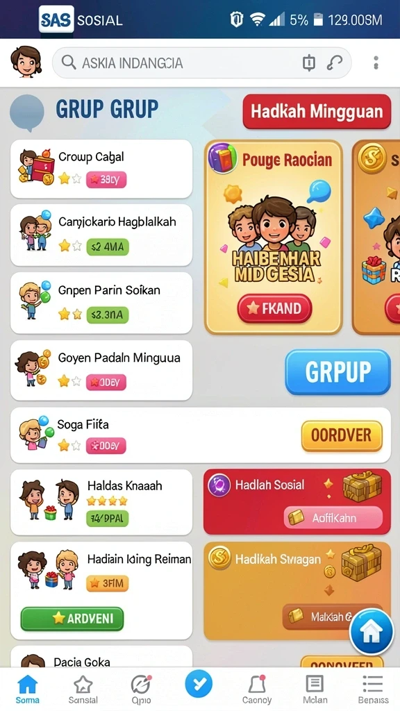 Kompetisi yang seru dengan pemain lain.