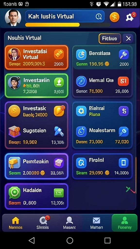 Grafis level yang penuh warna dan detail.
