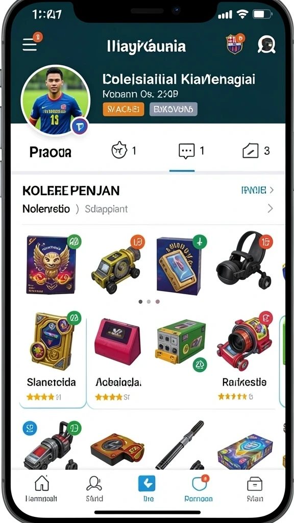 Karakter unik dengan kemampuan menarik.